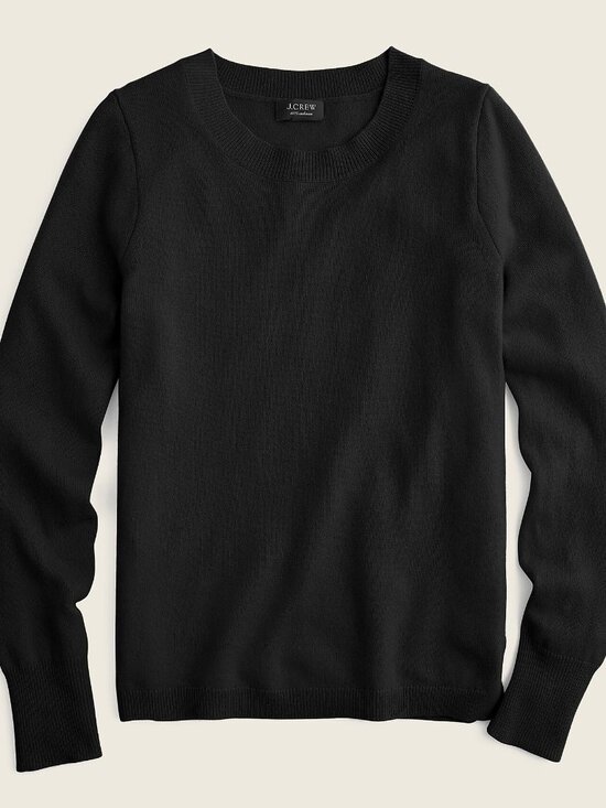 J. Crew Sweaters - JCrew Everyday Cashmere Slim-Fit Crewneck, Black Women's Large